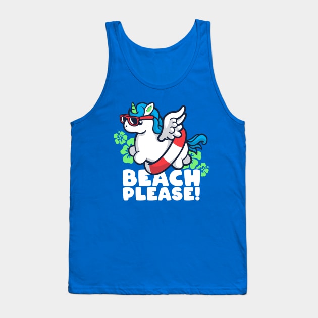 Unicorn Beach please Tank Top by NemiMakeit